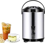 Boiler Warmer Coffee Urn Stainless Steel Hot Water Kettle Dispenser with Cover and Spigot, Milk Tea 