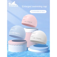 YINGFA Swim Cap Long Hair Swimming Cap Waterproof Silicone Hat For Adult Woman And Men，Protect Ears 