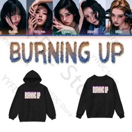 MEOVV BURNING UP Hoodies Kpop Fashion Letter Print Hoodie SOOIN GAWON ANNA NARIN ELLA Fans Clothes