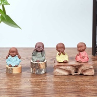 Iwishan Purple Sand Mini Tea Set Accessories Four Not Little Monks Ceramic Crafts Flowerpots Decorat