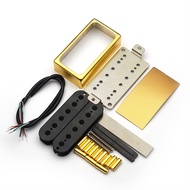 [Pickup DIY Kits] Brass Cover Humbucker Pickup Kits- O Shape Brass Cover/Alnico V/Plastic Bobbin/4C 