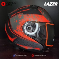 LAZER JH6 ZONDA MOTORCYCLE HELMET (PSB APPROVED)