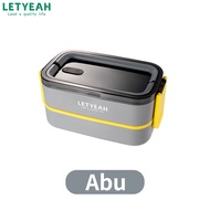 LetYeah Kotak Makan 2 Tingkat/ Kotak Bekal Makan protabel / Lunch Box 2 Layer 1600ml