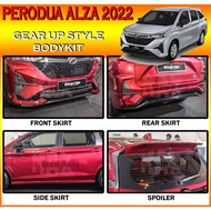 PERODUA ALZA 2022 GEAR UP BODYKIT (GU) BUMPER SKIRT LIP CAR BODYKIT FRONT SKIRT SIDE SKIRT REAR SKIRT SPOILER NEW ALZA