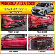 PERODUA ALZA 2022 GEAR UP BODYKIT (GU) BUMPER SKIRT LIP CAR BODYKIT FRONT SKIRT SIDE SKIRT REAR SKIR