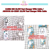 CASIM S30 22.5W Fast Charger With Cable / ABODOS AS-CS281 22.5W Fast Charger With Cable