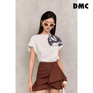 DMC Floral Batwing Silk Blouse (White Rose Graphic Silk Blouse)
