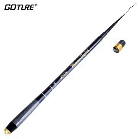 Goture Moonlight Portable Telescopic Rod High Carbon Mini Hard Fishing Pole Short Winter Ice Fishing