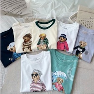 LITTLELOOMS.MY  | Polo Bear Tee | Explorer Series  Short Sleeve 100% Cotton T-Shirt | Size 2T–6T | R