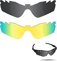 Anti-Saltwater Polarized Replacement Lenses for Oakley RadarLock Path Vented Sunglasses 2 Pairs Packed