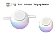 Samsung C&T ITFIT 3-in-1 Wireless Charging Station, ITPW53, 三合一極光星球磁吸無線充電座，Mood-Light，Touch-to-exten