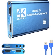 4K HDMI-Compatible 30Hz USB 3.0 1080P 60fps 30fps Live Recorder Grabber Capturer Game Audio Mic