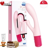 (SG Seller)Durex Powerful Vibrator Double Head Rabbit Vibrator G-Spot Silicone Clitoris Stimulate Massager Sex Toys