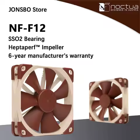 Noctua NF-F12 Computer case cooling fan，120mm PWM Damping Quiet Radiator For Desktop case CPU air co