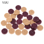 [YIJU] 32pcs Plastic Draughts Checkers Chess Pieces Replacement Player Accessory