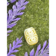 💥Ready Stock💥 13.5mm X 9.6mm 黄玉髓 龙眼小天珠 Yellow Chalcedony Dragon Eyed Dzi Manik CW2634