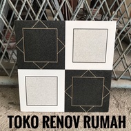40x40 white patterned floor tiles/black patterned tiles/garage tiles