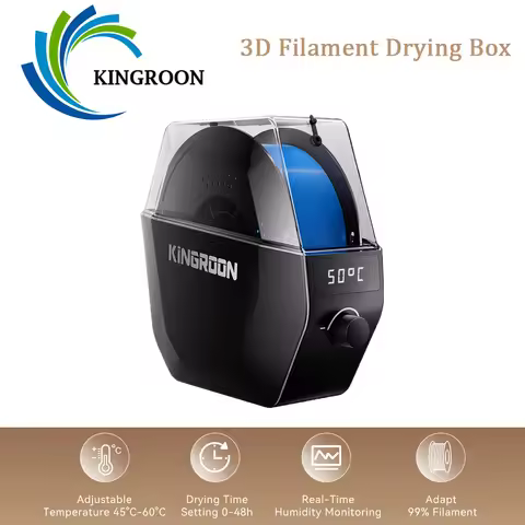 KINGROON KR01 3D Filament Dryer Box 1KG Filaments Storage Box Adjustable Temperature 45℃-60℃ 0-48h S