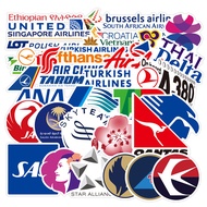 55 Sheets Airline Graffiti Stickers Car Body Stickers Mobile Phone Water Cup Luggage Waterproof Stic