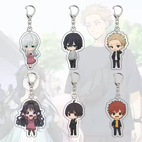 The Fragrant Flower Blooms with Dignity 10CM Acrylic chibi Keychain Figures Rintaro Kaoruko Waguri C