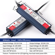 12V 24V LED Power Supply AC To DC Transformer  60W Converter for LED Strip Light Bulb LED Driver
