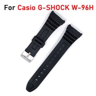 Resin PU Watch Strap Band Watchbands Fit for Casio G-SHOCK gshock W-96H Black Watch Strap