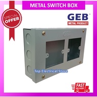 GEB SWITCH METAL BOX 2S ELECTRICAL CLAD BOARD KOTAK SUIS ELEKTRIK BESI