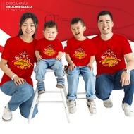 GF123/ T-shirt 17 August 2025 for boys, girls, children and adults, short sleeves/ Indonesian Indepe
