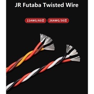 22AWG 26AWG 30/60 Core 3 way Twist Servo Extension Cable JR Futaba Twisted Wire Lead For RC Airplane