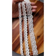 LyNa- [5 meter roll] Cream cotton lace ribbon 1cm to 4cm[VJune]