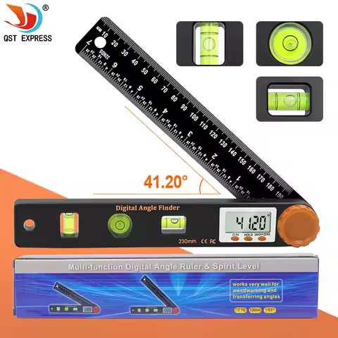 4in1 Measuring Angle 0-999.95°Digital Instrument Angle Inclinometer Electronic Goniometer Detector L