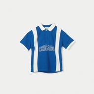 Babyshop Juniors Chicago Print Polo T-Shirt With Short Sleeves