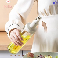 FKILLA Vinegar Container, with Auto Flip Cap with Non-Drip Spout Olive Oil Dispenser, Easy to Clean White 500ml Oil Bottle Glass Kitchen Gadgets