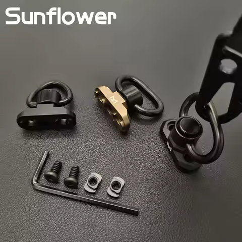 MLOK Metal QD Sling Quick Release Mount Fit Airsoft Hunting Two Dot Straps Swivel Mount Tactical Wea