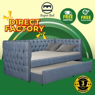Super Bed Day Bed Chesterfield High Quality Solid Wood bed frame set Headboard with Divan