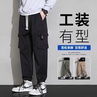 Overalls men's spring and summer Cargo pants for men fashion brand casual leggings youth new sportsw