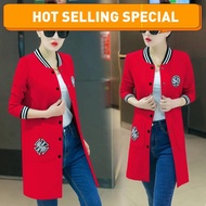 .❤🎁Ready Stock🎁 ❗️S-5XL❗️ korean style jaket perempuan jaket wanita baju perempuan Autumn lengan panjang jaket seragam baseball baru wanita panjang windbreaker adalah fesyen sweater nipis saiz besar wanita pasang kardigan