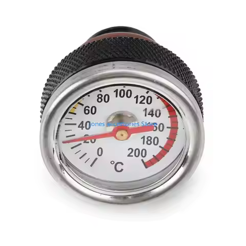 W8KD Motorcycle Dirt Pit Bike Parts Oil Caps Temperature Gauge M20x1.5 0-200℃ Meter