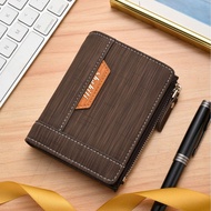 3.6 High-Quality Polyester Material 2025 Men's Wallet Short Retro Texture Men's Simple Zipper Studen