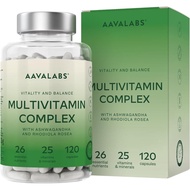 Multivitamin Kapseln 25 Vitamin Komplex hochdosiert & Mineralien + Rhodiola Rosea - Vitamine A-Z hoc