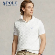 Ralph Lauren Men Knitted Vest Original Classic Style Cable Knitted Cotton Layered Fashion Men V Neck