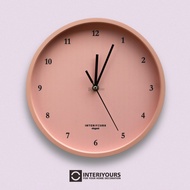 Jam Dinding Lucu Warna Pink Silent Movement
