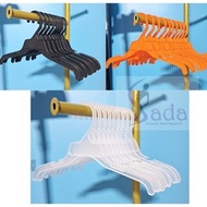 Sell 50 flat plastic children's coat hangers from 25cm to 30cm long in all colors - sada shop 2