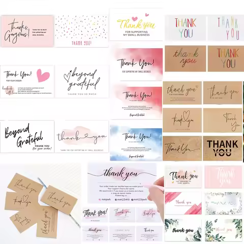 30PCS "Thank You For Your Order" Cards Beyond Grateful Labels For Small Businesses Inserts Gorgeous 