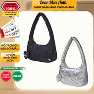 Basic Sporty Stitch Hobo Bag New York Yankees 3ABQS016N Black / Silver Size 28