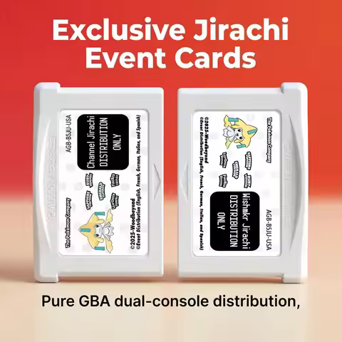 GBA Distribution Card for Channel Jirachi & Wishmkr Jirachi -Pokemon GBA 32Mib Cartridge Cart Wired 