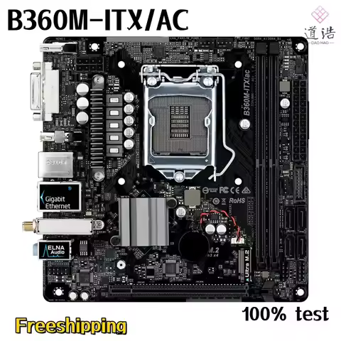 For ASROCK B360M-ITX/AC Motherboard 32GB HDMI PCI-E3.0 LGA 1151 DDR4 Mini-ITX B360 Mainboard 100% Te