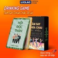 Drinking Card Set Eight Drunks Without Bottle 20 Thick Waterproof Cards, Drinking Game No Drunk No R