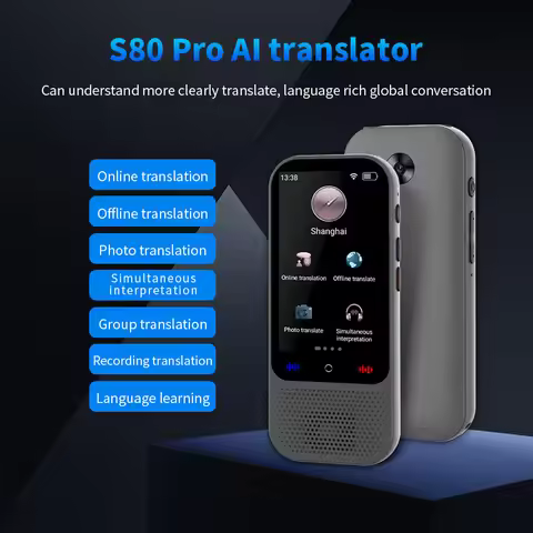 S80Pro Offline Portable Audio Translator Available in 138 Languages Online Campanintelligent Real-ti