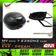SET KOMBO KOTAK/BOX GIVI E350 E350N2 TOP CASE + GIVI HONDA EX5 MV MONORACK